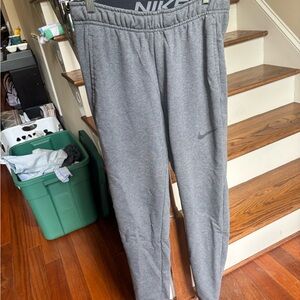 Nike Gray Jogger Sweatpants with Tapered Fit